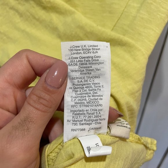 Madewell yellow pink bundle small V neck short sleeve basic tee - Picture 2 of 12